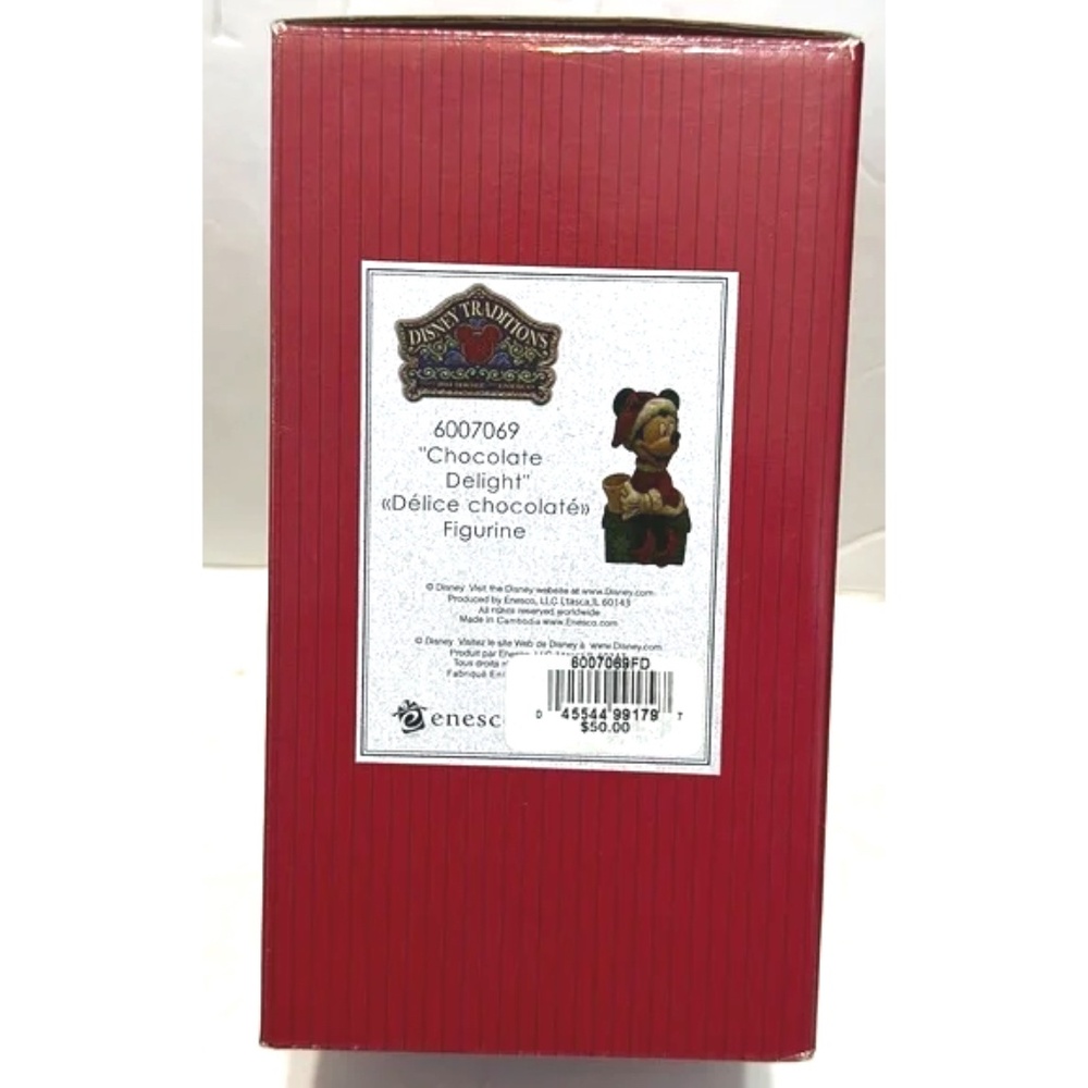 Disney Traditions Jim Shore Minnie Mouse Santa Figure Hot Chocolate 6007069